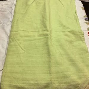 Lime green table cloth
